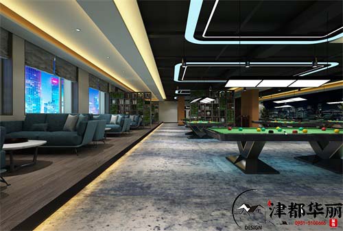 红寺堡超越台球馆设计方案鉴赏|红寺堡台球馆设计装修公司推荐