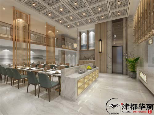 红寺堡莫院餐厅设计装修方案鉴赏|红寺堡餐厅设计装修公司推荐