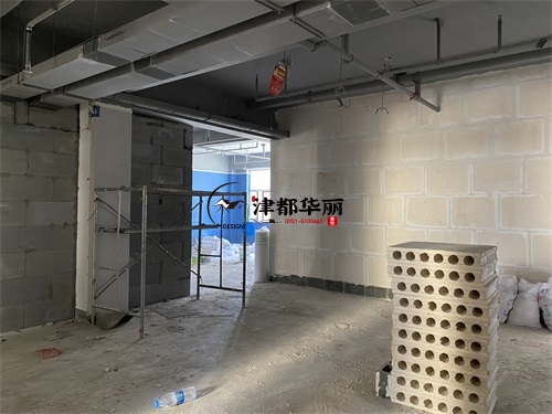 红寺堡装修公司|红寺堡美物茶馆装修施工项目工地交底
