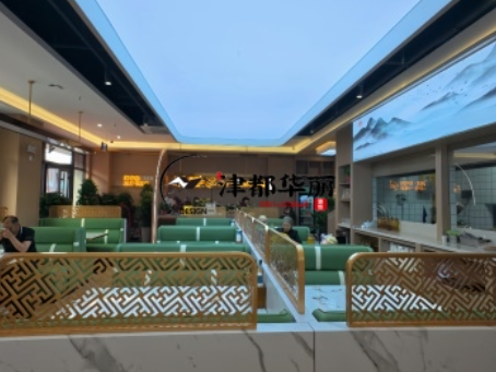 红寺堡装修公司推荐|红寺堡预海餐厅设计装修实景落地